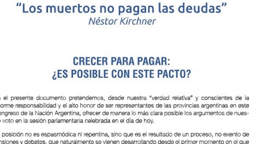 En 8 páginas el Frente de Todos fundamentó su voto negativo al acuerdo con el FMI