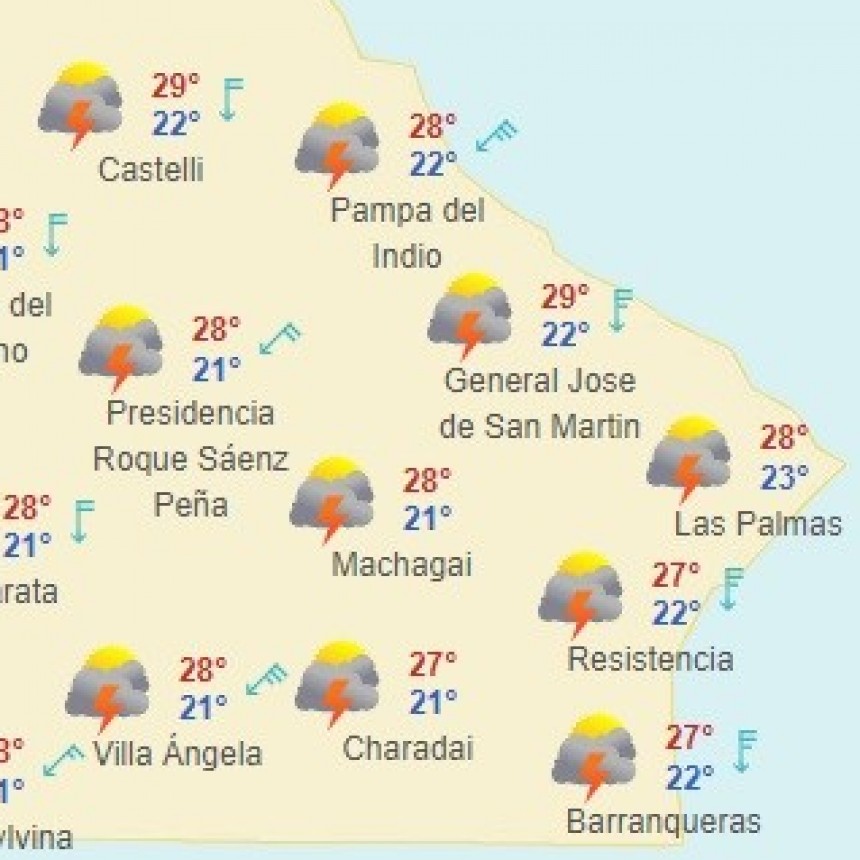 Se esperan lluvias, tormentas y descenso de la temperatura