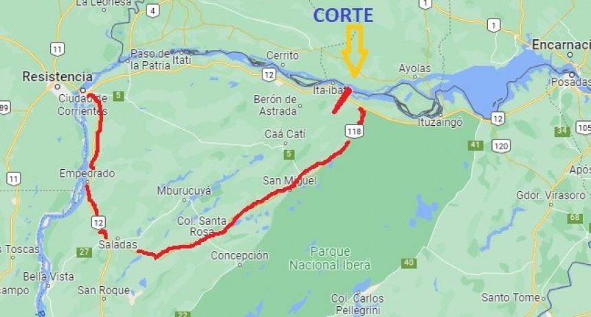 Continúa interrumpido el tránsito en Ruta 12 en cercanías de Itá - ibaté