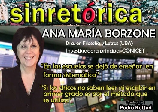 ANA MARÍA BORZONE EN SINRETÓRICA TV.