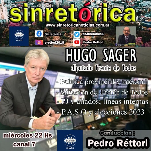 HUGO SAGER EN SINRETÓRICA TV.