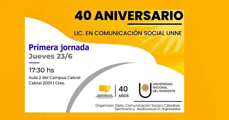 La UNNE recordará el 40° aniversario de la carrera de Comunicación Social