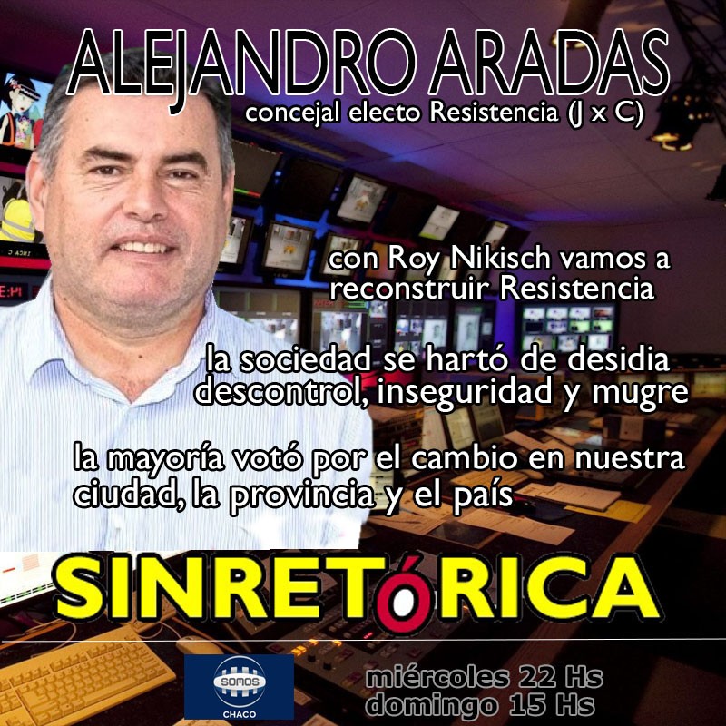 ALEJANDRO  ARADAS EN  SINRETÓRICA TV