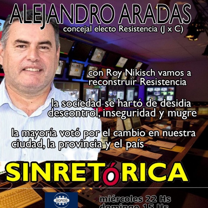 ALEJANDRO  ARADAS EN  SINRETÓRICA TV