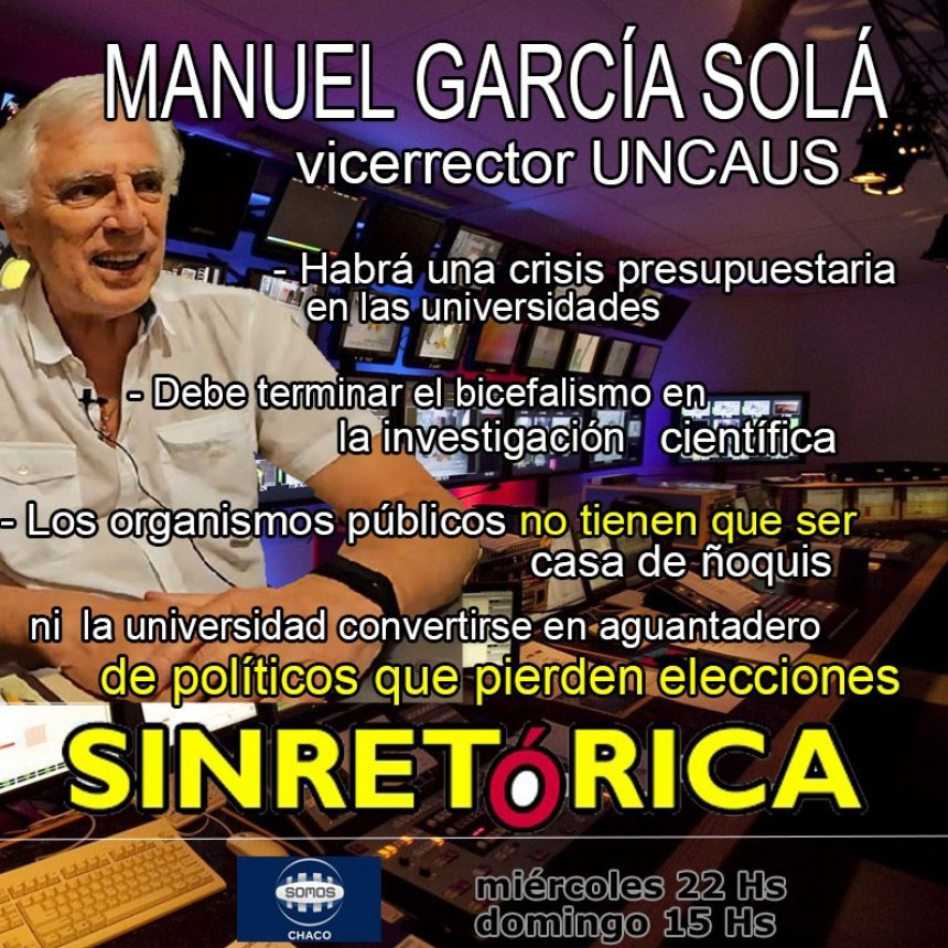 MANUEL GARCÍA SOLÁ EN SINRETÓRICA TV